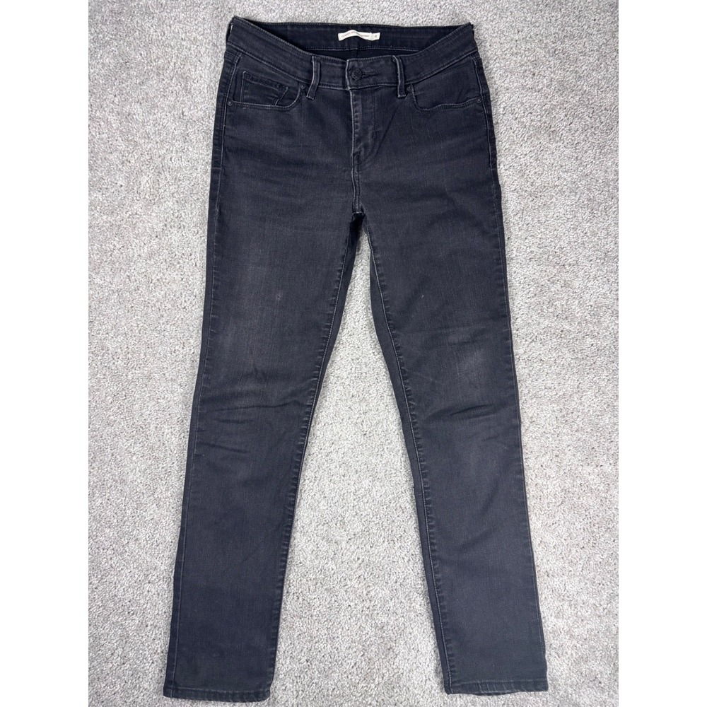 Levi's 711 Women's‎ Skinny Jeans Black Wash Size 28 Waist 29 Inseam